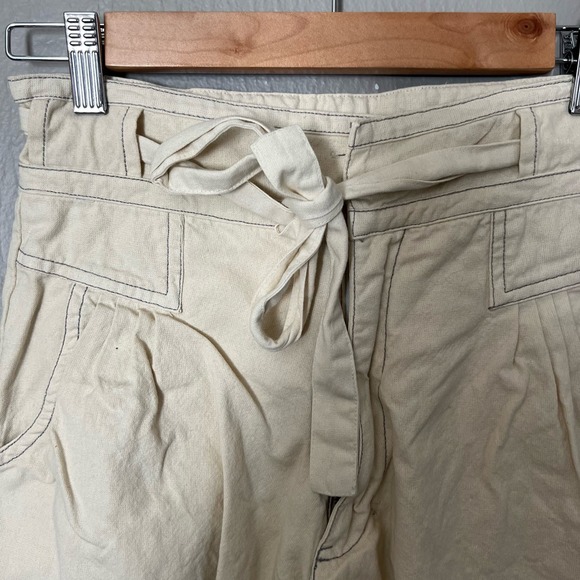 FREE PEOPLE ONE Penny Tie Short Raw Hem High Waisted Size 0 casual white - Picture 4 of 7